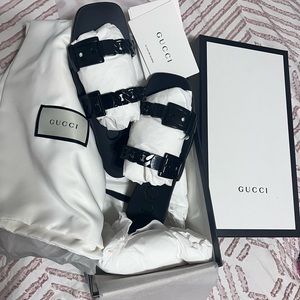 Authentic Gucci rubber women slides sandals size 36